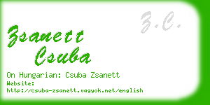 zsanett csuba business card